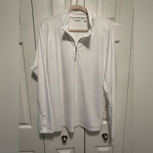 Lady Hagen White Quarter-Zip Top